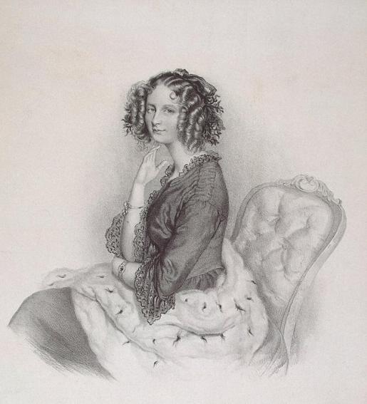 Великая княгиня Елена Павловна. Литография. 1820-е.